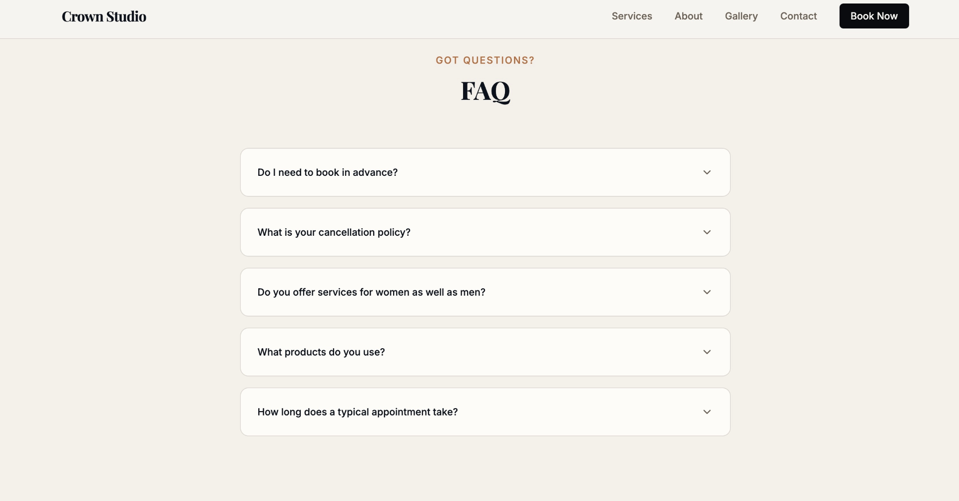 Crown Studio — frequently asked questions