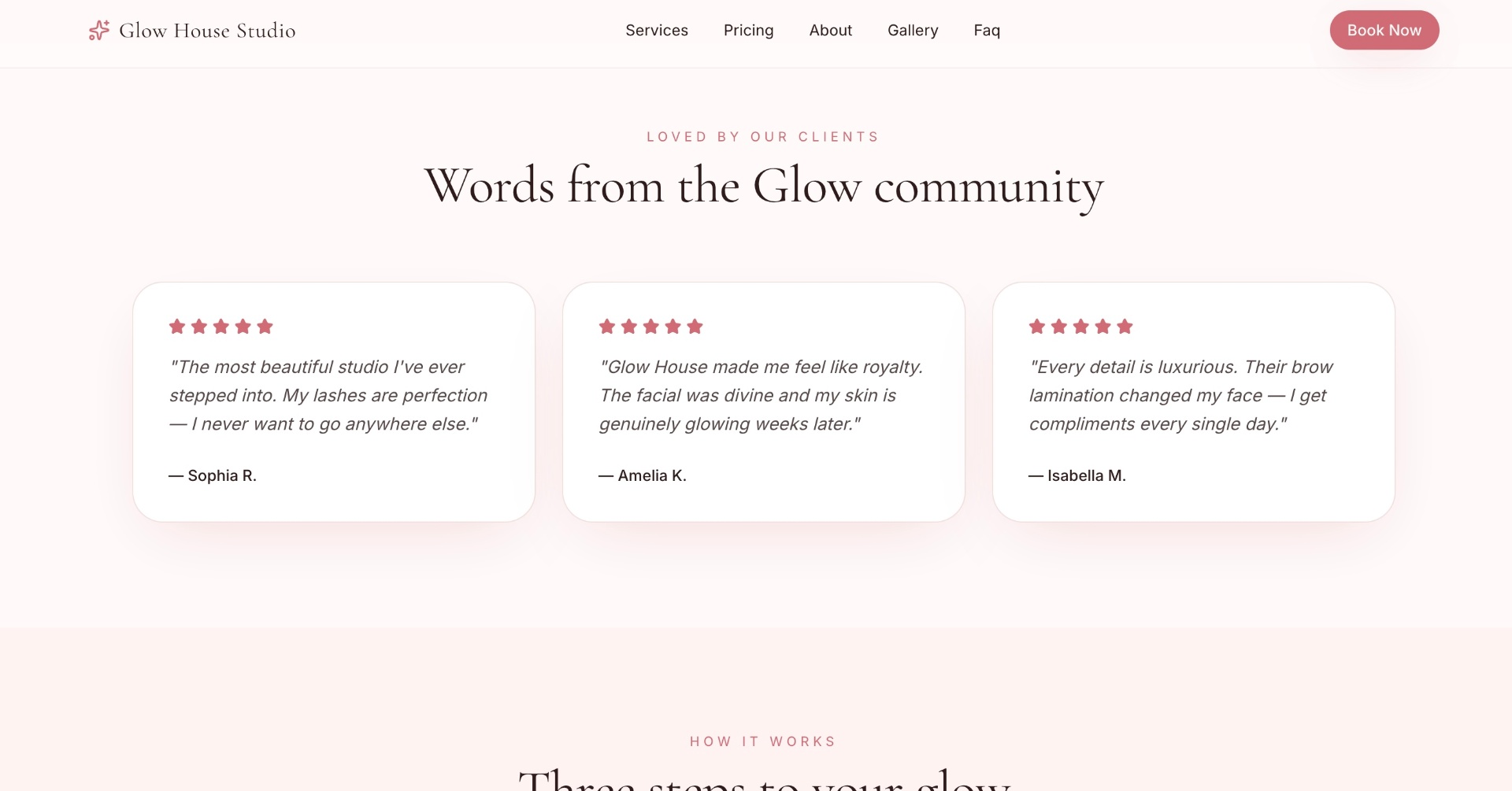 Glow House Studio — client reviews