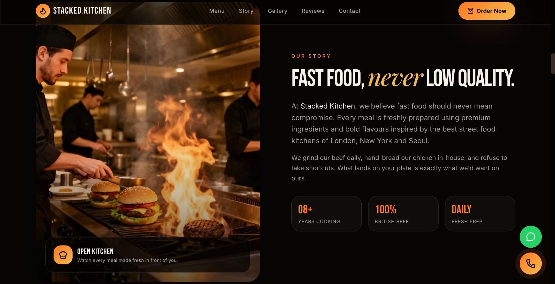 Stacked Kitchen — our story, fast food never low quality