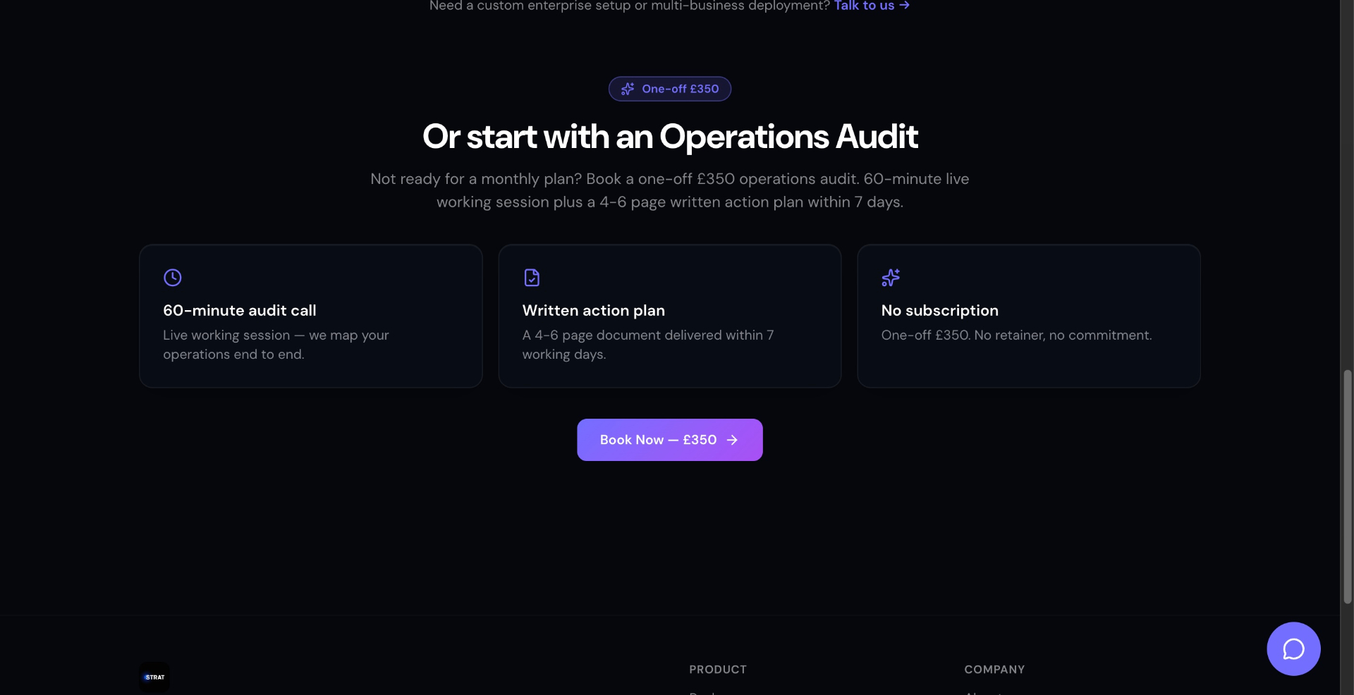 STRAT — operations audit offer